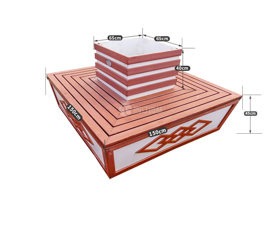 方形座椅組合花箱尺寸