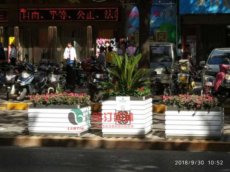 道路花箱-鋁合金壓邊唐寶相花箱