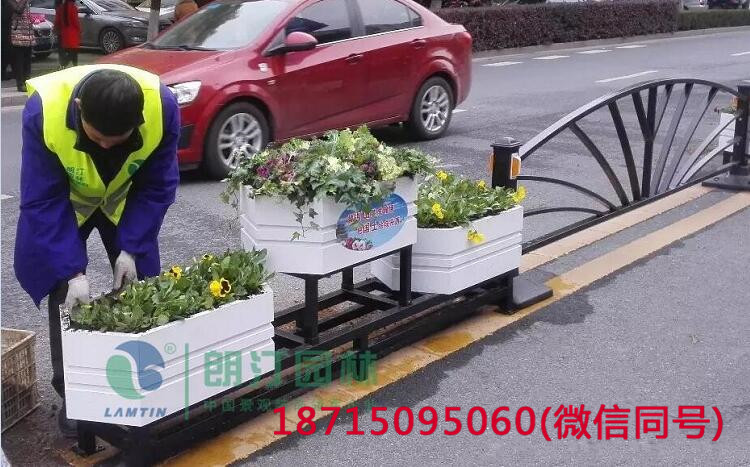 朗汀園林道路景觀花箱打造巢湖生態(tài)家園建設(shè)