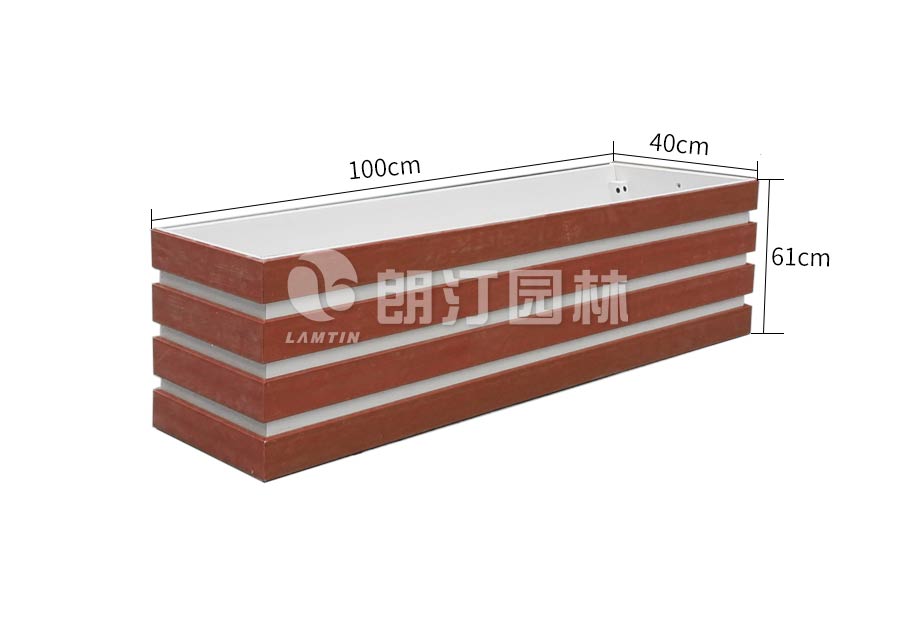 PVC條紋花箱尺寸圖